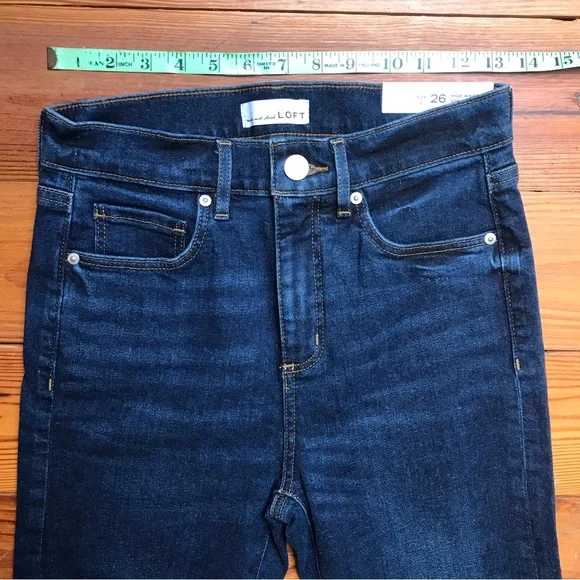 Loft Slim Pocket Straight Leg Medium Wash Jeans, NWT, 2/26 - Picture 6 of 11